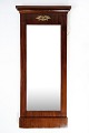 Mirror of hand-polished mahogany, with brass decoration, made in Denmark from around the ...