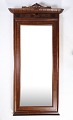 Mirror of hand-polished mahogany, with carvings, made in Denmark from around the ...