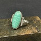 Size 54.Beautiful art deco ring from Evald Nielsen with cabochon-cut amazonite.The ring is ...