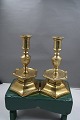 Pair of 
well-kept ore 
candlesticks 
with hand-made 
threads and 
six-squared 
stand, from 
about year ...