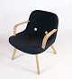 Lounge chair, 
model EJ 3, in 
oak with blue 
wool fabric 
made by Erik 
Jørgensen in 
continuation of 
...