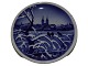 Aluminia - 
Royal 
Copenhagen 
miniature 
Christmas 
plate, Glædelig 
Jul - birds in 
front of ...