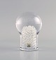Göran Wärff for Kosta Boda. Sculpture / paper weight in clear mouth-blown art glass with inlaid ...