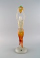 Large and rare Murano sculpture in mouth-blown art glass. Woman with grapes. 1960s.Measures: ...