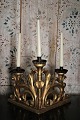 Old French 
altar 
candlestick 
(corner 
candlestick) in 
gilded wood 
with fine 
decorations, 
candle ...