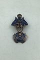 Silver/Enamel Brooch/Pendant Egyptian Pharao/High Priest