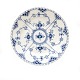 Royal Copenhagen blue fluted full lace plate#1086D: 19,5cm