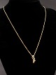 8 carat gold 
necklace 51 cm. 
and pendant 1.7 
x 0.7 cm. from 
jeweler Jens 
Aagaard 
Svendborg item 
...