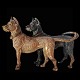 Wiener bronze; a dog figurine. Vienna around 1900. The dogs can't be separated. H. 8 cm. L. 12 ...