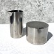 Stelton, 
Cylinda- line, 
Sugar / Cream 
set, Jug 9.5cm 
high, 5cm in 
diameter, Bowl 
7.5cm in ...
