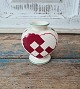 Aluminia red 
Christmas heart
Factory first 
Height 7.5 cm. 

Appears with 
small crackles 
- see ...