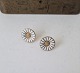 Anton Michelsen Marguerite - Daisy Earrings in gold-plated sterling silver and white enamel ...