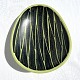 Retro dish, Black and lime green, 19cm wide * Nice condition *