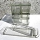 Holmegaard, Karré, 5 pcs glass boxes all with lids, plus 2 pcs Wagenfeld trays, Kubus, 2 pcs ...