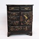 Chinese cabinet in miniature version from around the 1930s.Measurements in cm: H:30 W:25 D:11.5