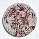 Bjørn Wiinblad, Monthly plate, Masquerade, February, 15cm in diameter * Perfect condition *