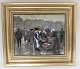 Bing & 
Grondahl. 
Porcelain 
painting. Motif 
by Paul 
Fischer. The 
fishermen's 
wives at Gammel 
...