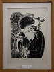 Axel Salto. 
Lithograph from 
1918. Pine wood 
frame with 
passerpartout. 
Dimensions: 
45.5 x 34.5 ...