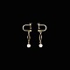 Hermann Siersbøl. 14k Gold Screw back Earrings with Pearl.Designed and crafted by Hermann ...