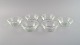 Six finger bowls in clear art glass. France, mid 20th century.Measures: 12 x 4.5 cm.In ...