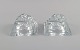 J. G. Durand, France. Two candlesticks in clear crystal glass. 1980s.Measures: 10 x 6 cm.In ...