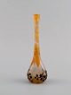 Daum Nancy, France. Art nouveau Prunellier vase in frosted mouth-blown art glass with orange ...
