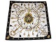 Hermes tørklæde 
i silke med 
sort og guld 
dekoration - 
nøgler.
Måler 88,5 x 
86,0 cm.
Flot ...