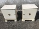 Two small white closets, bedside table. Dimensions: HxWxD 55x46x36 cm, The associated glass ...