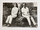 Original black and white photo of Jackie Kennedy and Lord Harlech in Cambodia in 1967. Lord ...