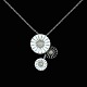 Georg Jensen. Sterling Silver Daisy Pendant with black/white Enamel.Crafted by Georg Jensen in ...