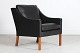 Børge Mogensen (1914-1972)Lounge Chair model no. 2207with black leather and teak ...