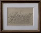 Eiler Braae 1878-1914. Pencil drawing with passepartout in black frame. Motif of the dancing ...