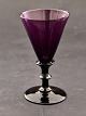 Anglais aubergine colored wine glass 12.5 cm. 19.c. item no. 500124