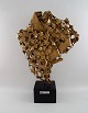 Pierre Bouvet, France. Colossal modernist brass sculpture. Late 20th century.Measures: 62 x 42 ...