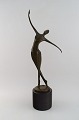 Miguel Fernando 
Lopez (Milo). 
Portuguese 
sculptor. 
Modernist woman 
sculpture in 
solid bronze on 
...