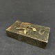 Length 3 cm.They are stamped Hj 333 for 8 carat gold.The set is in brick pattern.