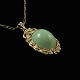 G.A. Baentsch - Copenhagen. Art Nouveau 14k Gold Pendant with turquoise.Designed and crafted ...