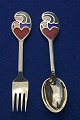 Michelsen Set Christmas spoon and fork 1968 of Danish ...