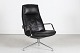 Preben Fabricius & Jørgen KastholmSwivel lounge chair with foot of aluminum, upholstered ...