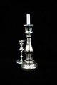 Large Swedish 1800 century candlestick in poor man's silver (Mercury Glass) with with nice old ...