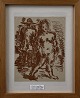 Vilhelm 
Lundstrøm 
Lithograph from 
the magazine 
Klingen 1918 
with passport 
in Pineramme. 
...