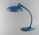 Large adjustable work lamp in original turquoise metallic lacquer. Industrial design, mid 20th ...