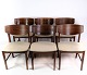 Dining room chairs, rosewood, fabric, Danish design, 1960
Great condition
