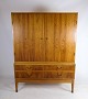 Cutlery cabinet in light walnut by a Danish master carpenter from around the 1940s. The cabinet ...