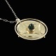Bent Exner 
(1932-2006). 
Fire-gilded 
Sterling Silver 
Pendant 
Necklace with 
Tourmaline.
Designed ...