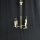 Height 64 cm.Diameter 45 cm.Unusual art deco chandelier in silver-plated brass from the ...
