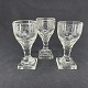 Height 12 cm.3 finely decorated crystal glasses from the mid 1800s with vine leaves.The ...