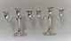 Toxvärd. Silver 
3-armed 
candlesticks 
(925). A pair. 
Height 19 cm.