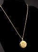 8 carat gold necklace 42.5 cm. and 10 carat gold pendant D. 2.3 cm. item no. 501849