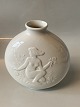Hans Henrik Hansen #Royal Copenhagen #Blanc de Chine vasewith decoration in relief in the form ...